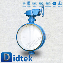 Didtek Butt Geschweißte Ende WCB One Piece Shaft Schneckengetriebe Operate Butterfly Valve